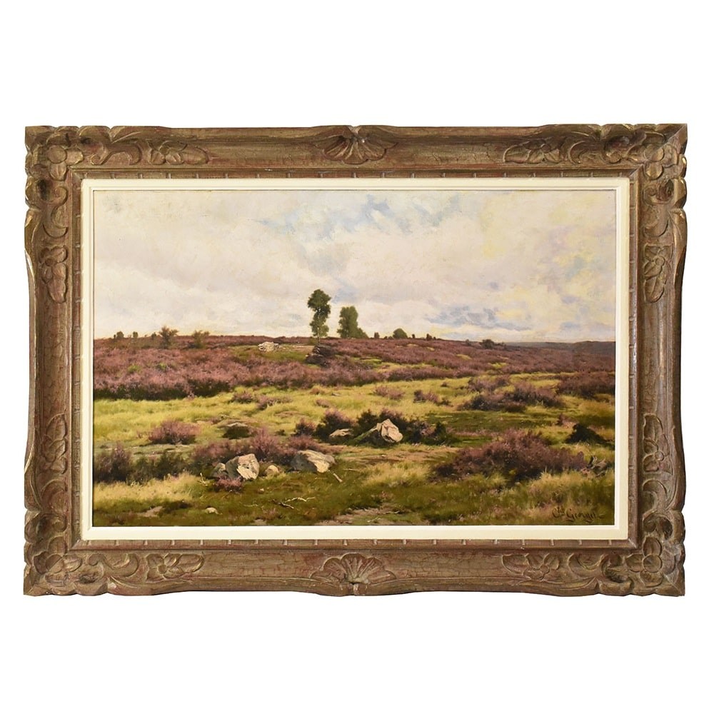 QP613 1 antique oil painting landscape natural painting XIX.jpg